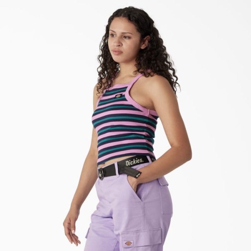 Dickies Rib Knit Cropped Tank Top Roz | NBNW5667