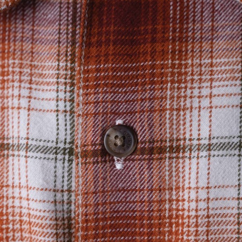Dickies Ronnie Sandoval Brushed Flannel Shirt Burnt Ombre Plaid | NAEL9656