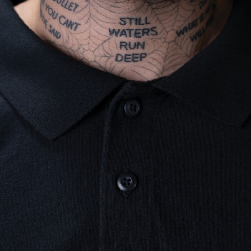 Dickies Ronnie Sandoval Long Sleeve Polo Negrii | CSSG1812