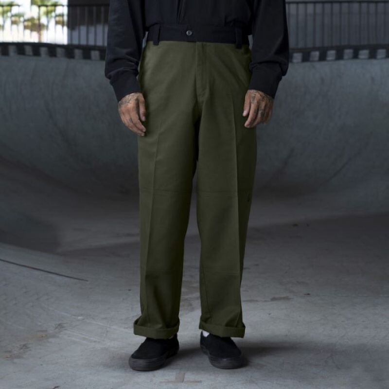 Dickies Ronnie Sandoval Loose Fit Double Knee Pants Masline Verzi Verzi Negrii | NLRF4824
