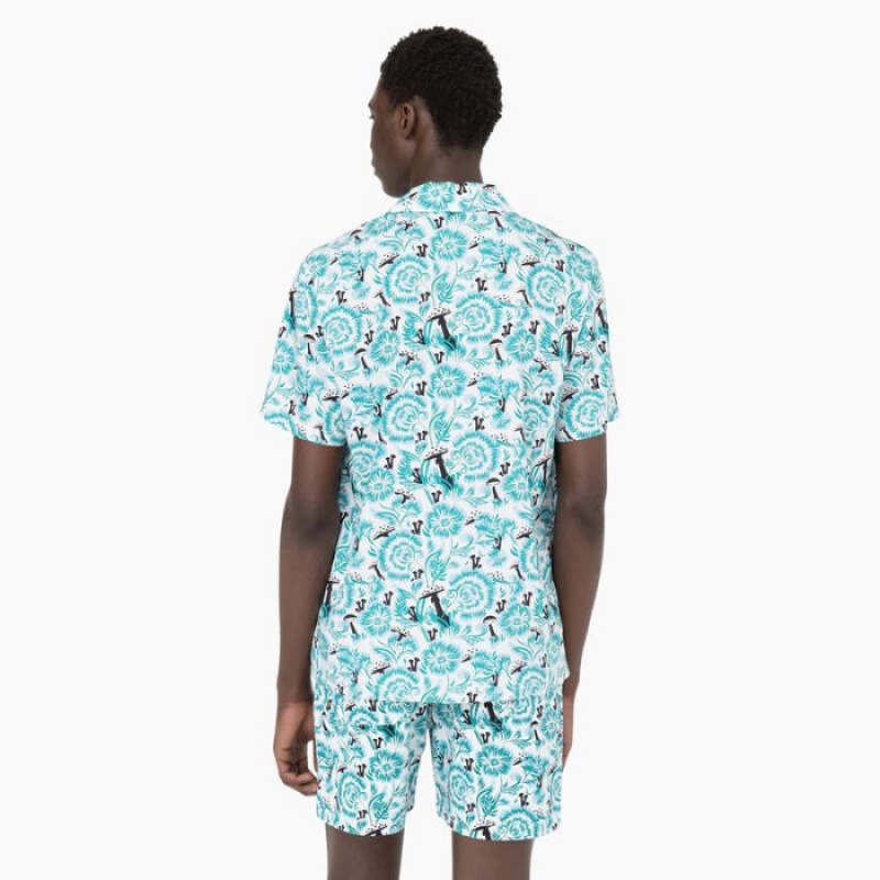 Dickies Roseburg Scurte Sleeve Shirt Albastri | RXBD4094