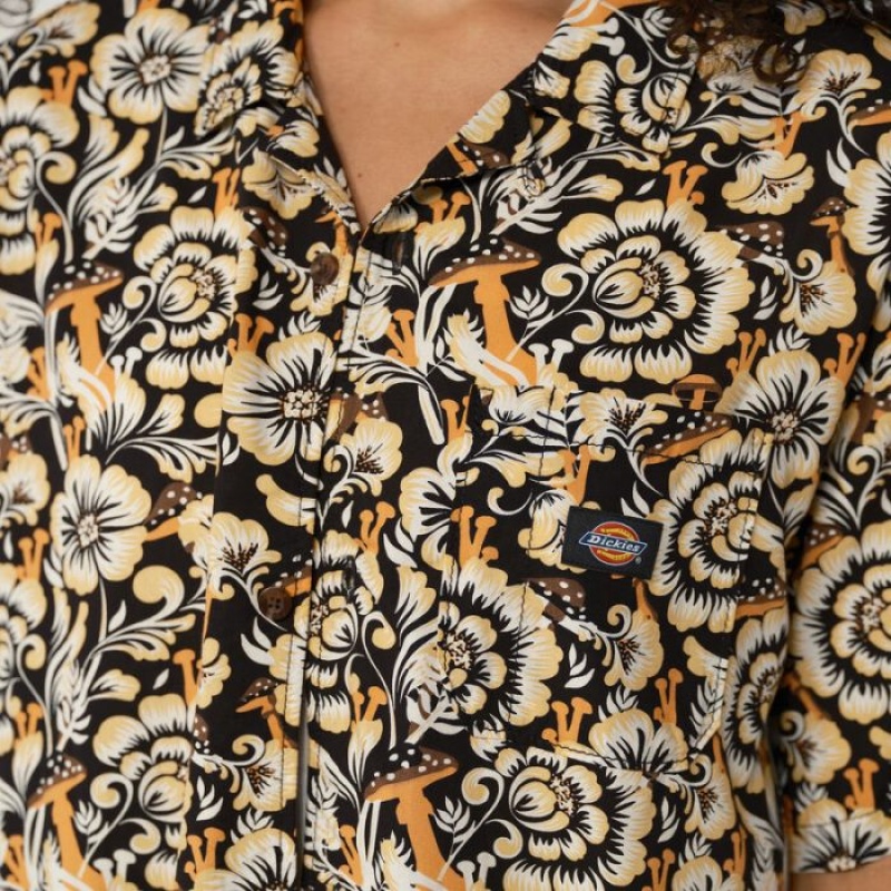 Dickies Roseburg Scurte Sleeve Shirt Maro | ZGMI6869