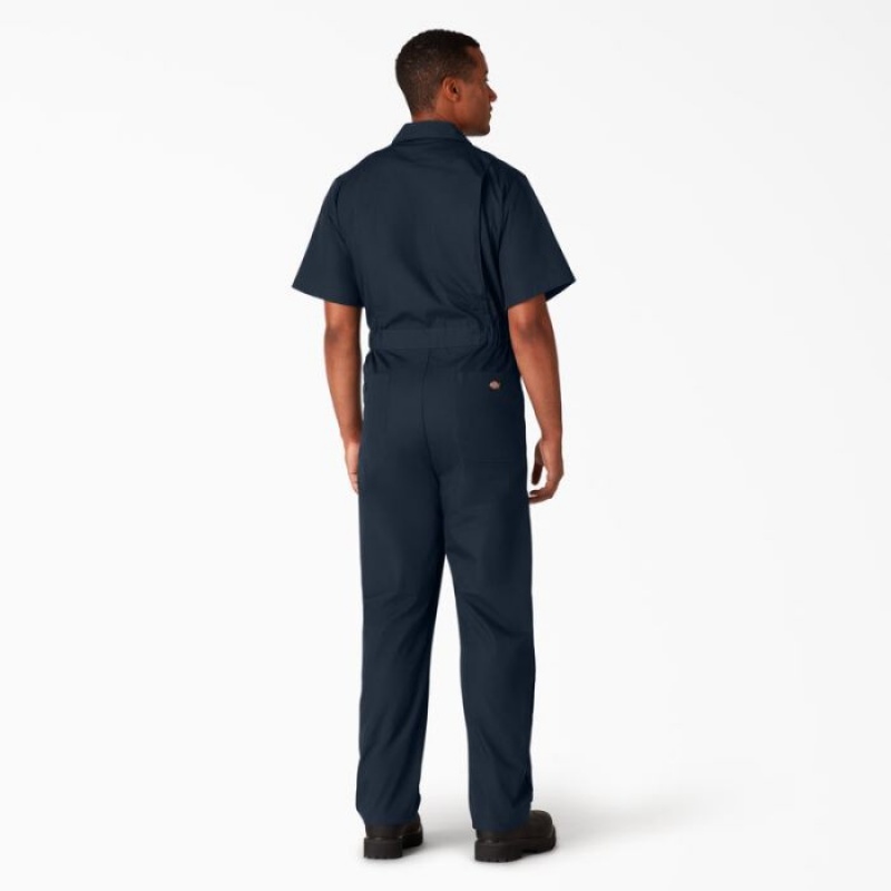 Dickies Scurte Sleeve Coveralls Bleumarin | FQFO2384