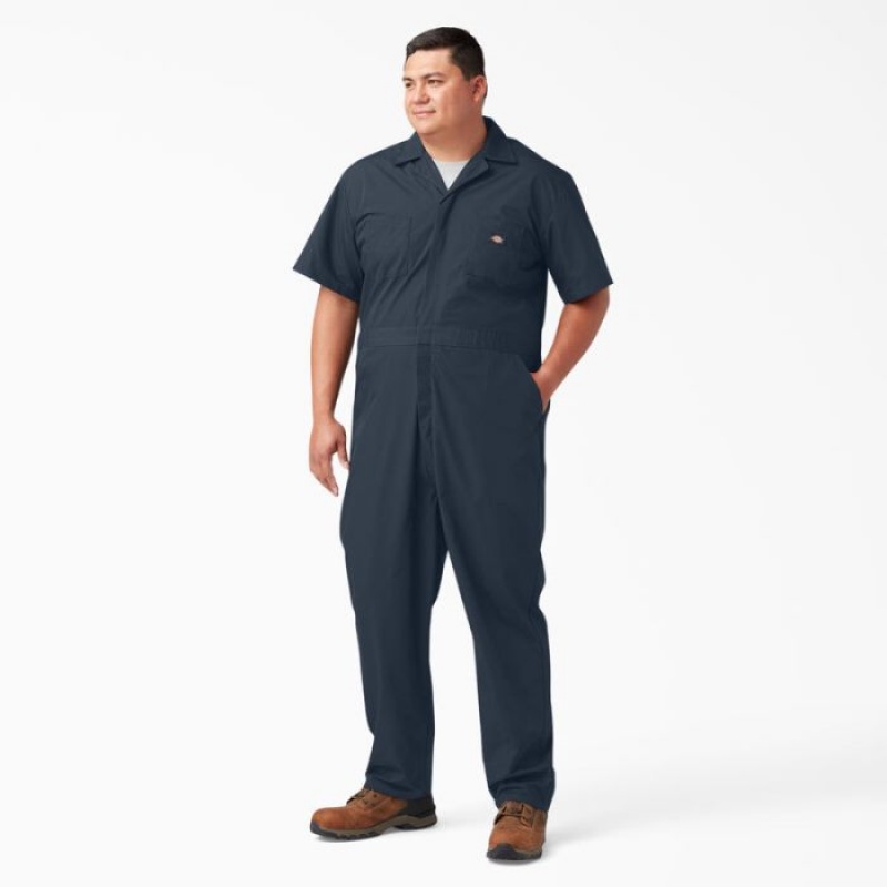 Dickies Scurte Sleeve Coveralls Bleumarin | FQFO2384