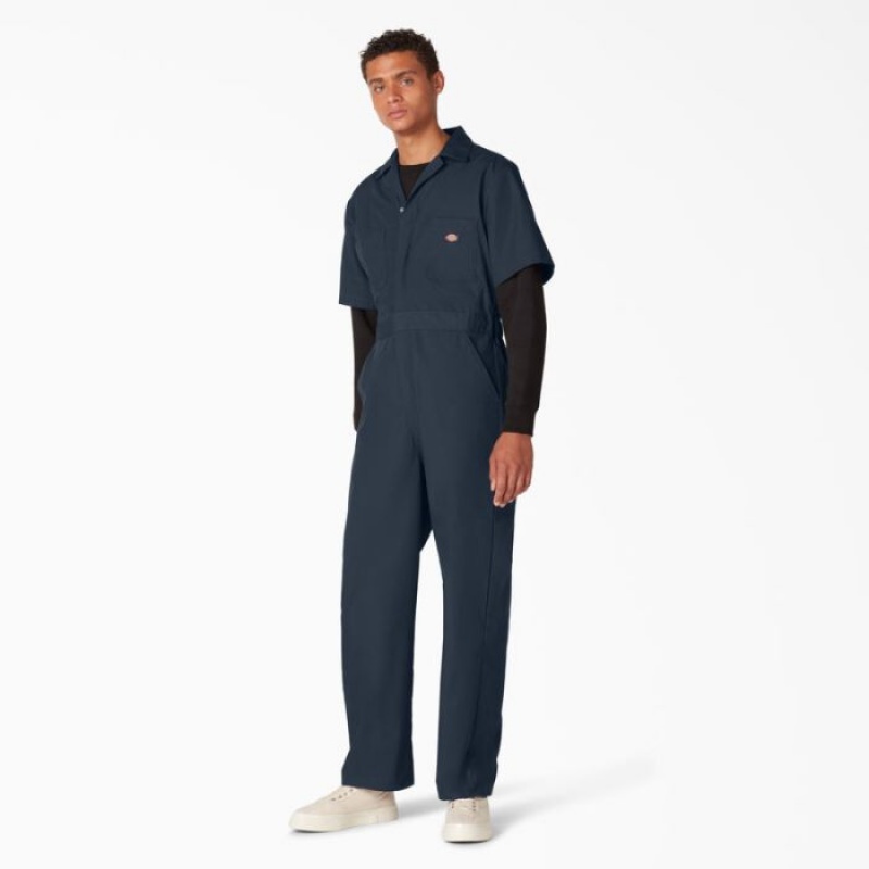 Dickies Scurte Sleeve Coveralls Bleumarin | FQFO2384