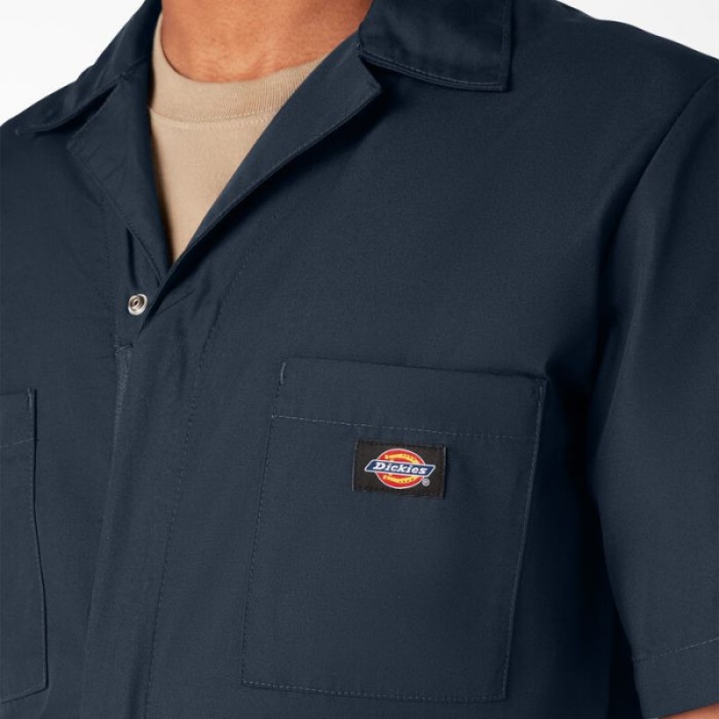 Dickies Scurte Sleeve Coveralls Bleumarin | FQFO2384