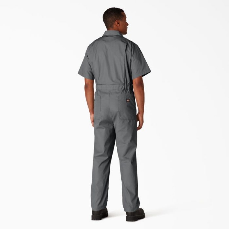 Dickies Scurte Sleeve Coveralls Gri | NGJB8619