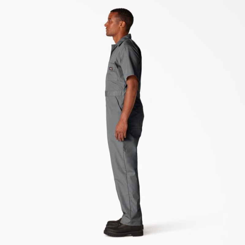Dickies Scurte Sleeve Coveralls Gri | NGJB8619