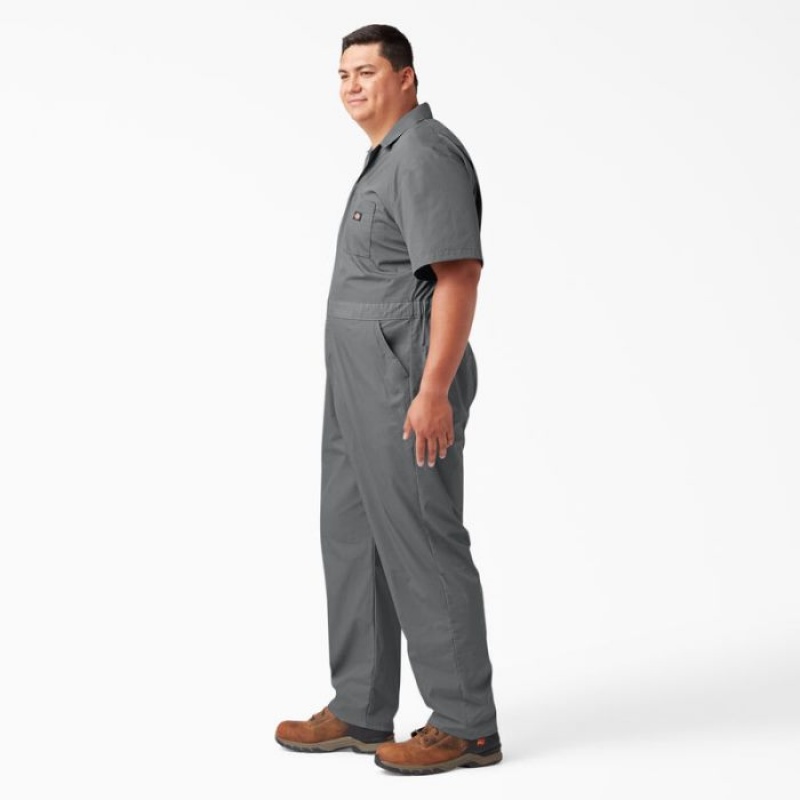Dickies Scurte Sleeve Coveralls Gri | NGJB8619