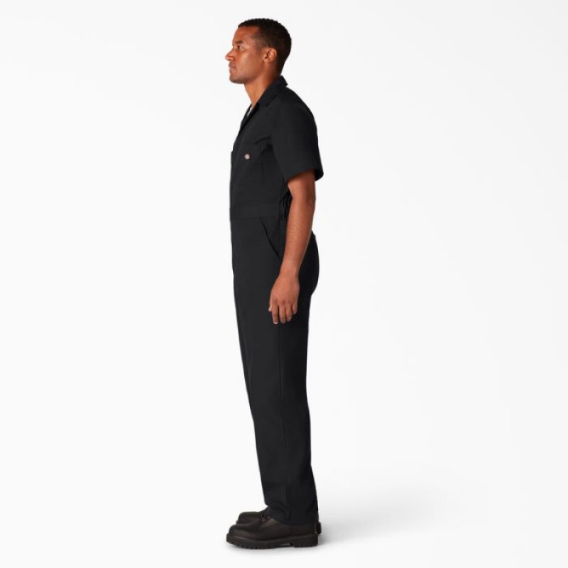 Dickies Scurte Sleeve Coveralls Negrii | LOKP0742