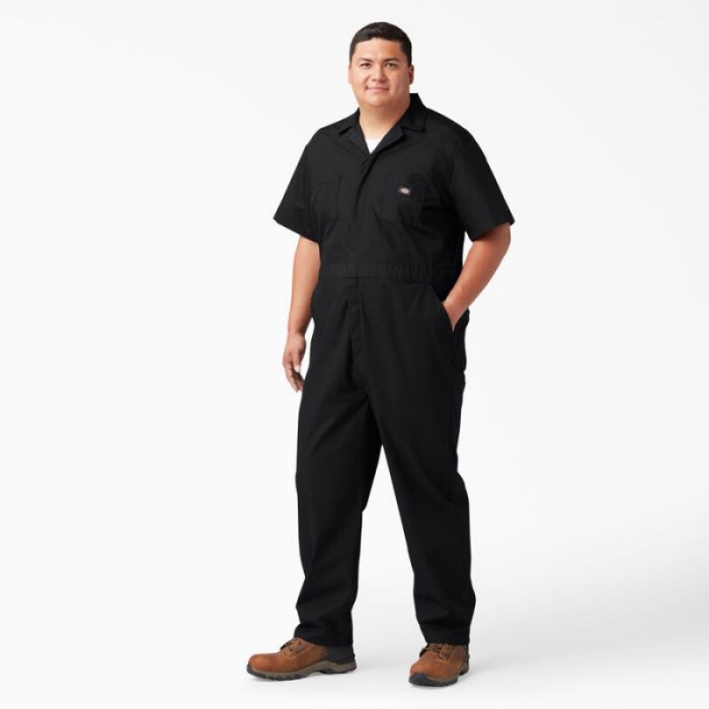 Dickies Scurte Sleeve Coveralls Negrii | LOKP0742