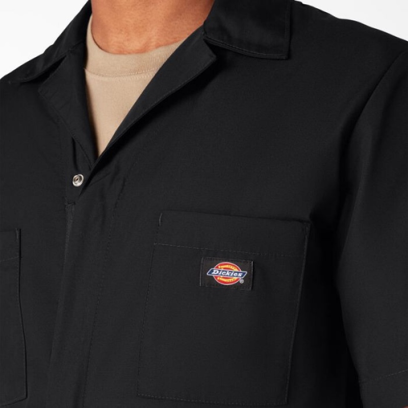 Dickies Scurte Sleeve Coveralls Negrii | LOKP0742