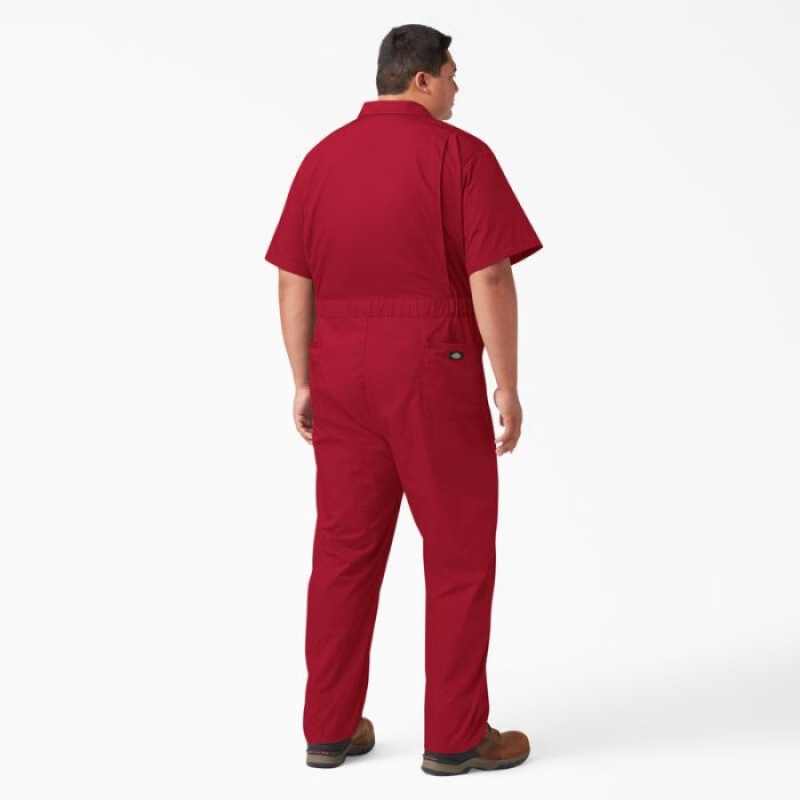 Dickies Scurte Sleeve Coveralls Rosii | SQDM1386
