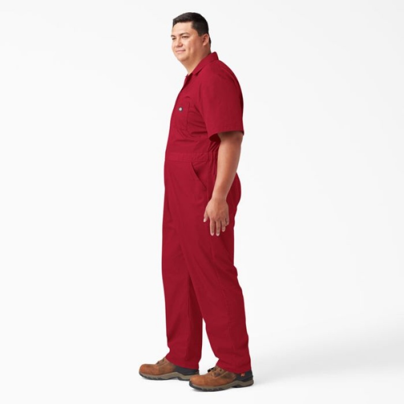 Dickies Scurte Sleeve Coveralls Rosii | SQDM1386