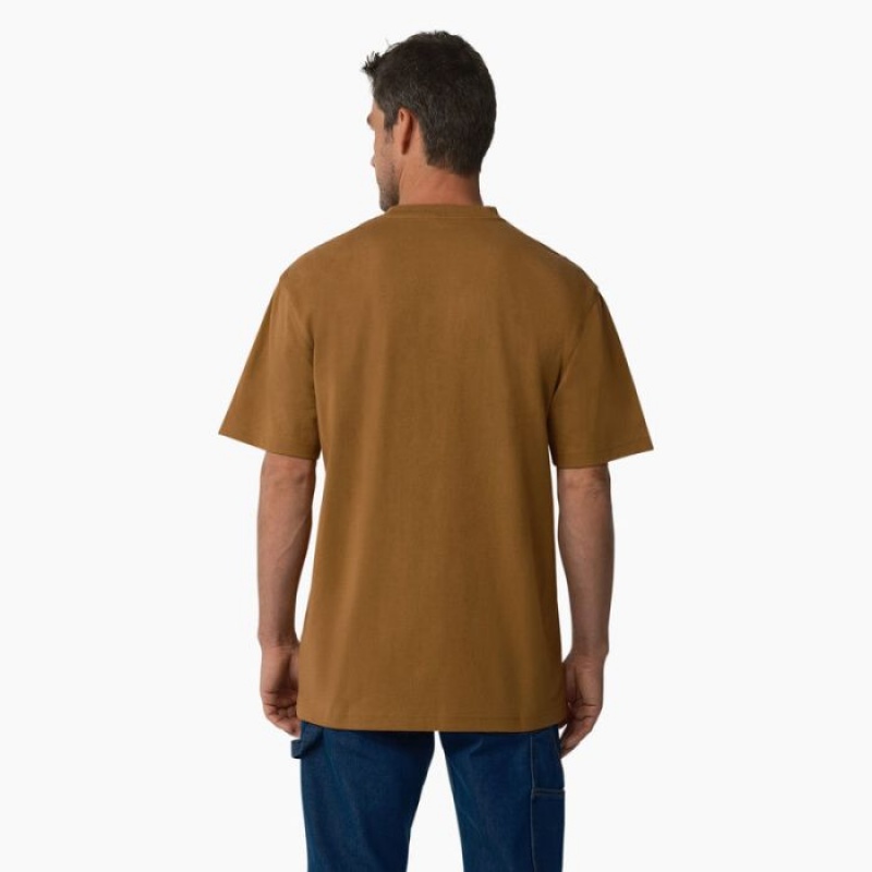 Dickies Scurte Sleeve Heavyweight Logo T-Shirt Maro | LUOU0532