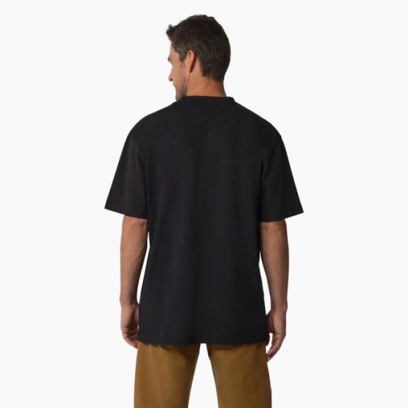 Dickies Scurte Sleeve Heavyweight Logo T-Shirt Negrii | CCDM3152