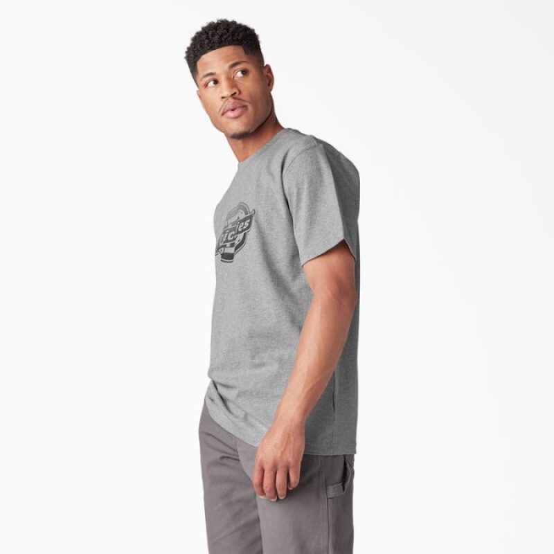 Dickies Scurte Sleeve Logo Grafice T-Shirt Gri | TRKC5787