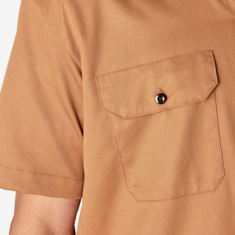 Dickies Scurte Sleeve Lucru Shirt Maro | OGJO7017