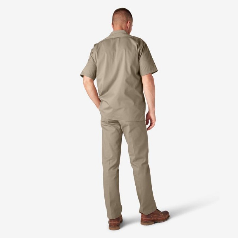 Dickies Scurte Sleeve Lucru Shirt Maro | QMVY7642