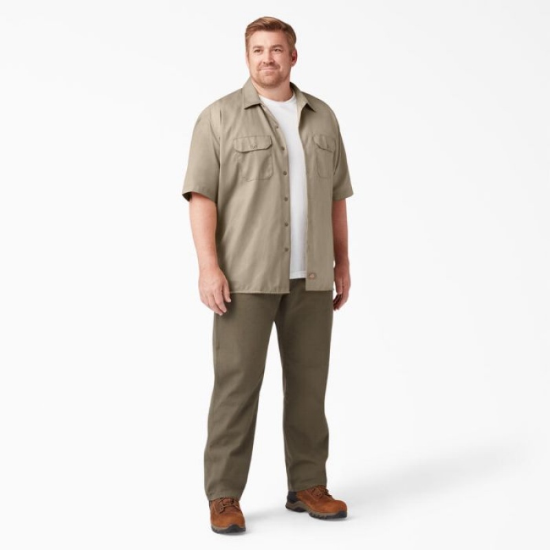 Dickies Scurte Sleeve Lucru Shirt Maro | QMVY7642