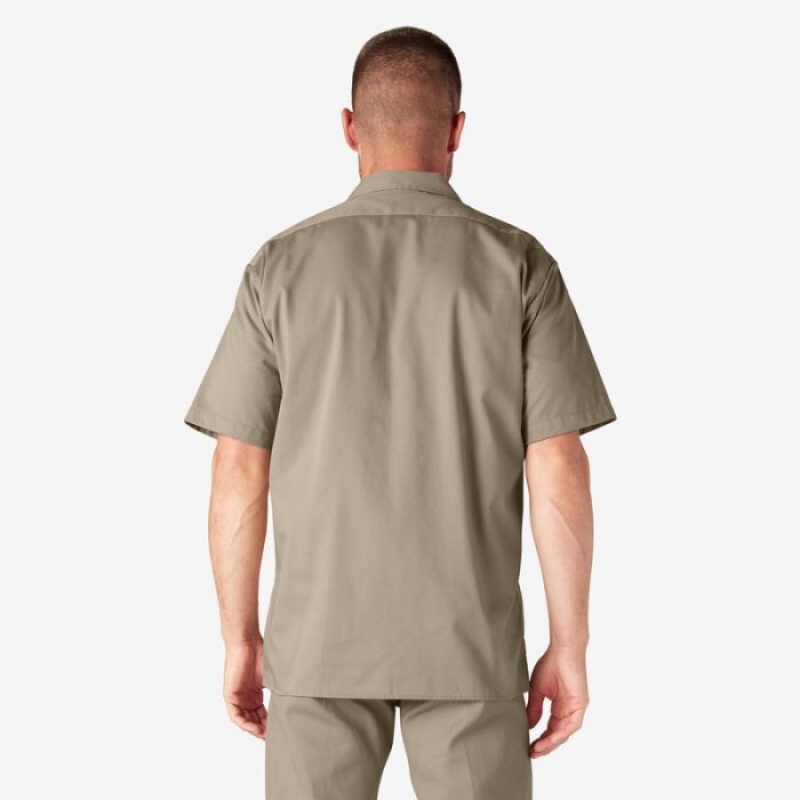 Dickies Scurte Sleeve Lucru Shirt Maro | QMVY7642