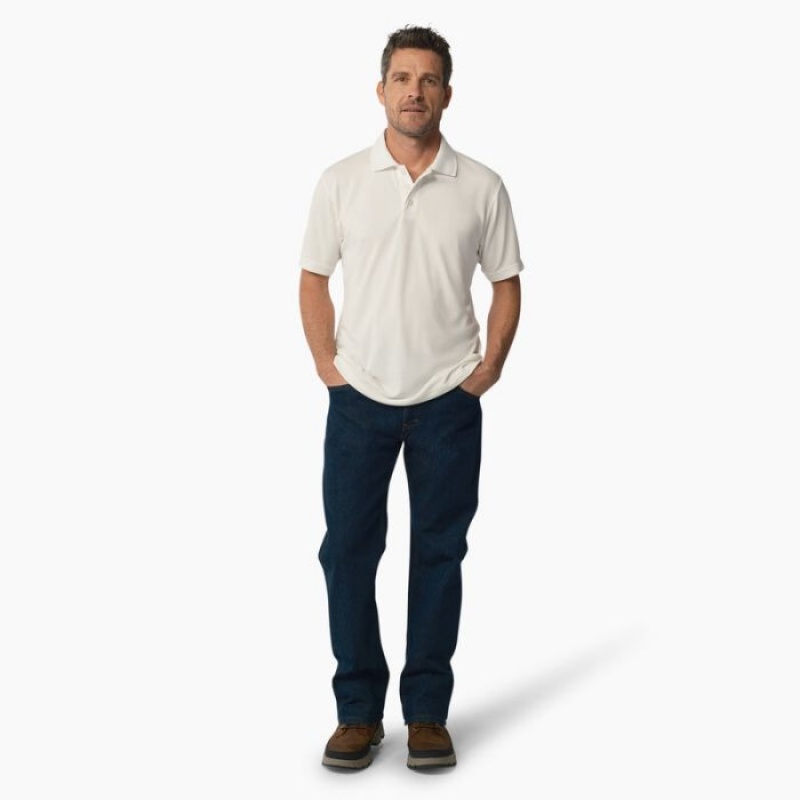 Dickies Scurte Sleeve Performance Polo Shirt Albi | MIPA9143