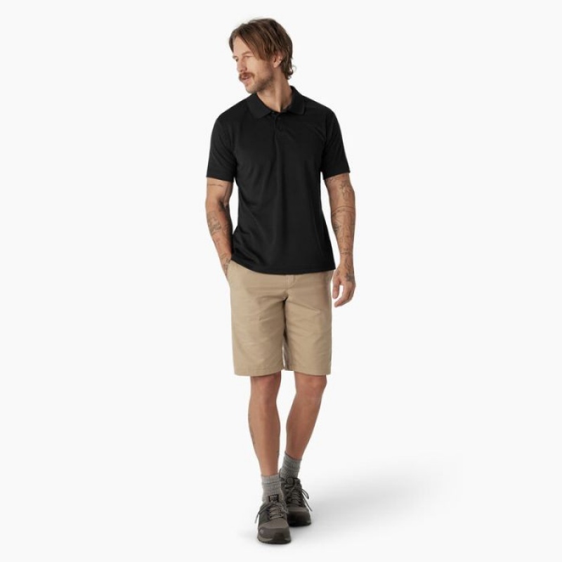 Dickies Scurte Sleeve Performance Polo Shirt Negrii | FAGM9353