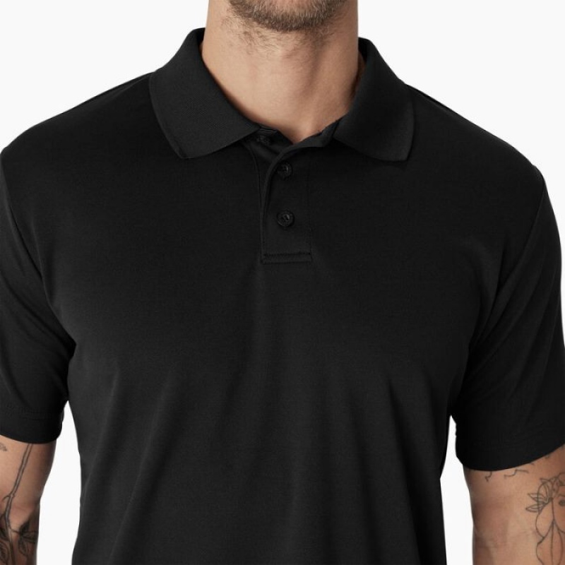 Dickies Scurte Sleeve Performance Polo Shirt Negrii | FAGM9353