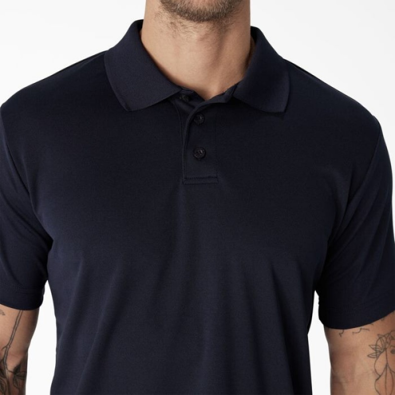 Dickies Scurte Sleeve Performance Polo Shirt Bleumarin | PGDC5716