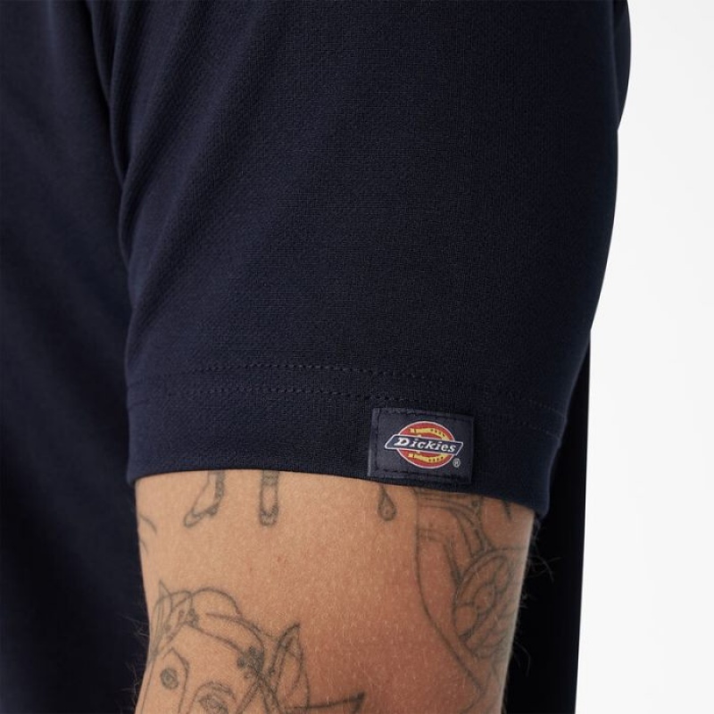 Dickies Scurte Sleeve Performance Polo Shirt Bleumarin | PGDC5716
