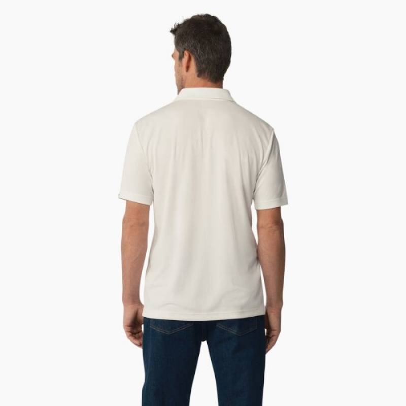 Dickies Scurte Sleeve Performance Polo Shirt Albi | UTMV6654