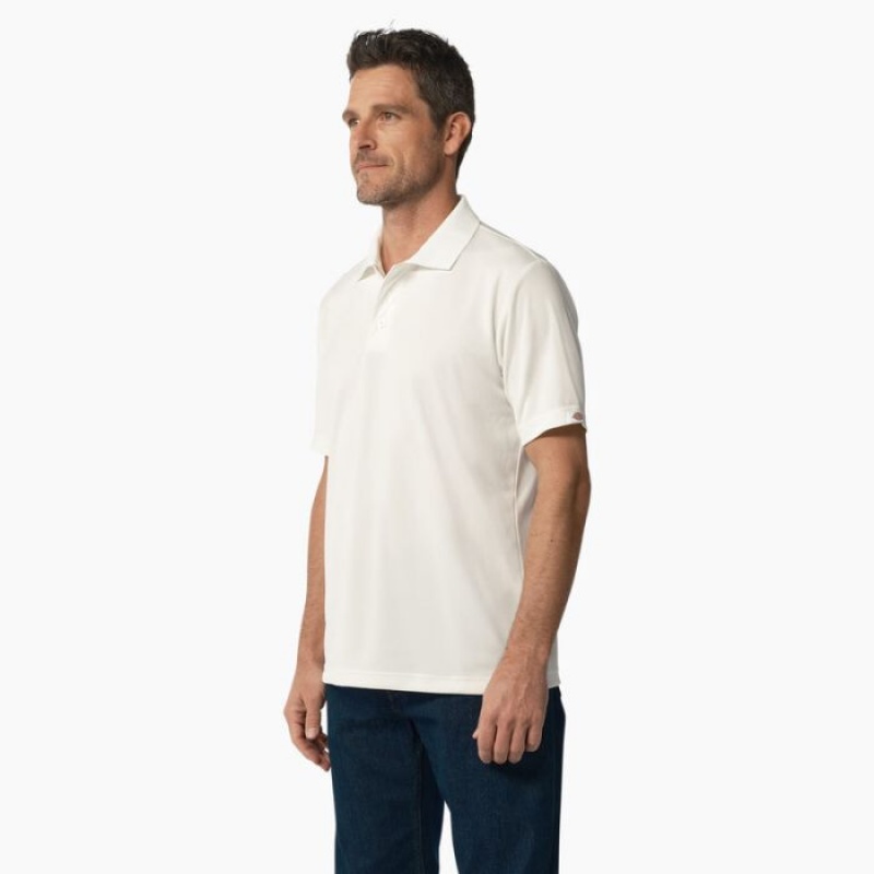 Dickies Scurte Sleeve Performance Polo Shirt Albi | UTMV6654