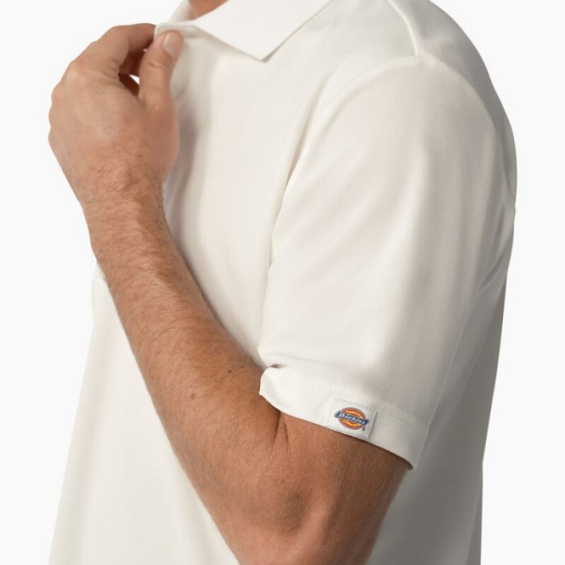 Dickies Scurte Sleeve Performance Polo Shirt Albi | UTMV6654