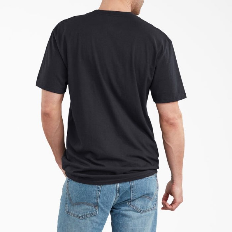 Dickies Scurte Sleeve Relaxed Fit Grafice T-Shirt Negrii | SOHP7684