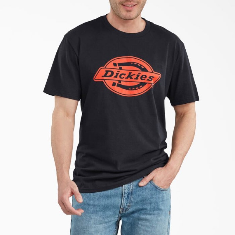Dickies Scurte Sleeve Relaxed Fit Grafice T-Shirt Negrii | SOHP7684