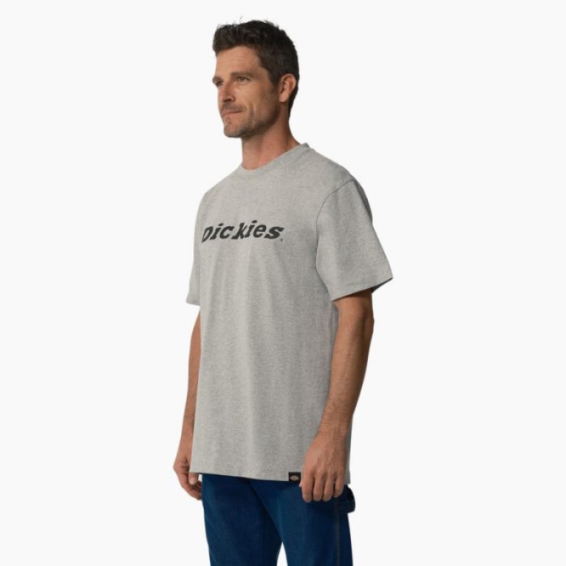 Dickies Scurte Sleeve Wordmark Grafice T-Shirt Gri | RRCN8135