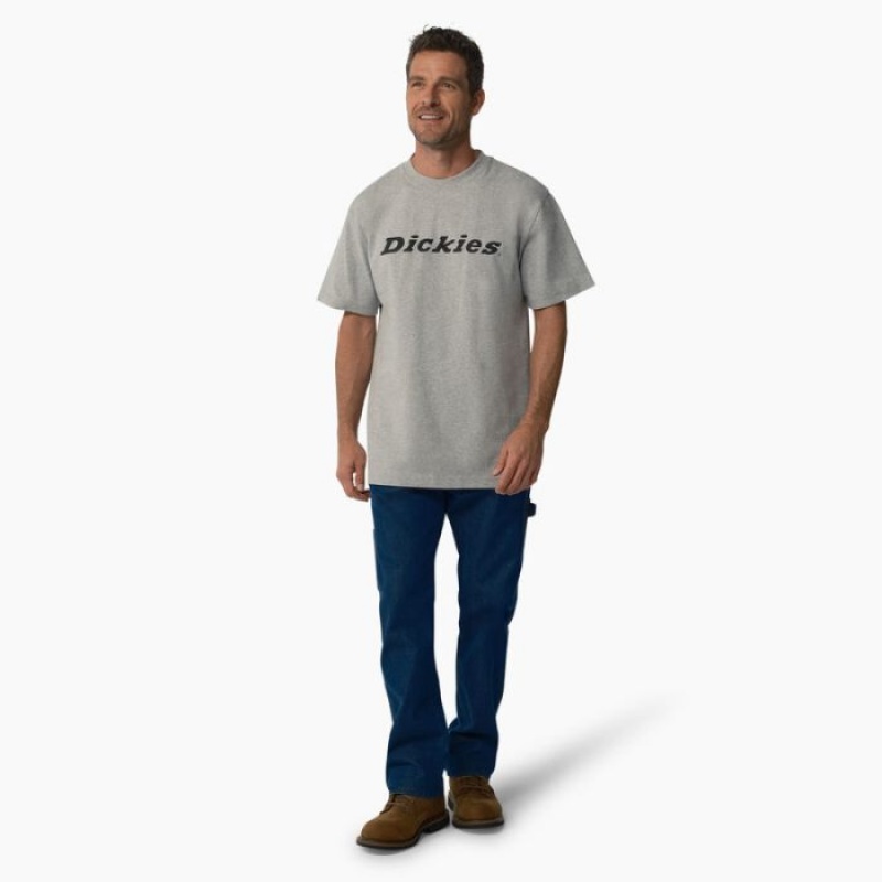 Dickies Scurte Sleeve Wordmark Grafice T-Shirt Gri | RRCN8135