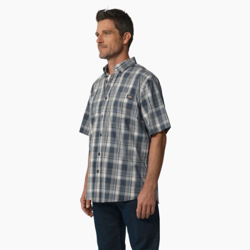 Dickies Scurte Sleeve Woven Shirt Albastri | QQAM9304