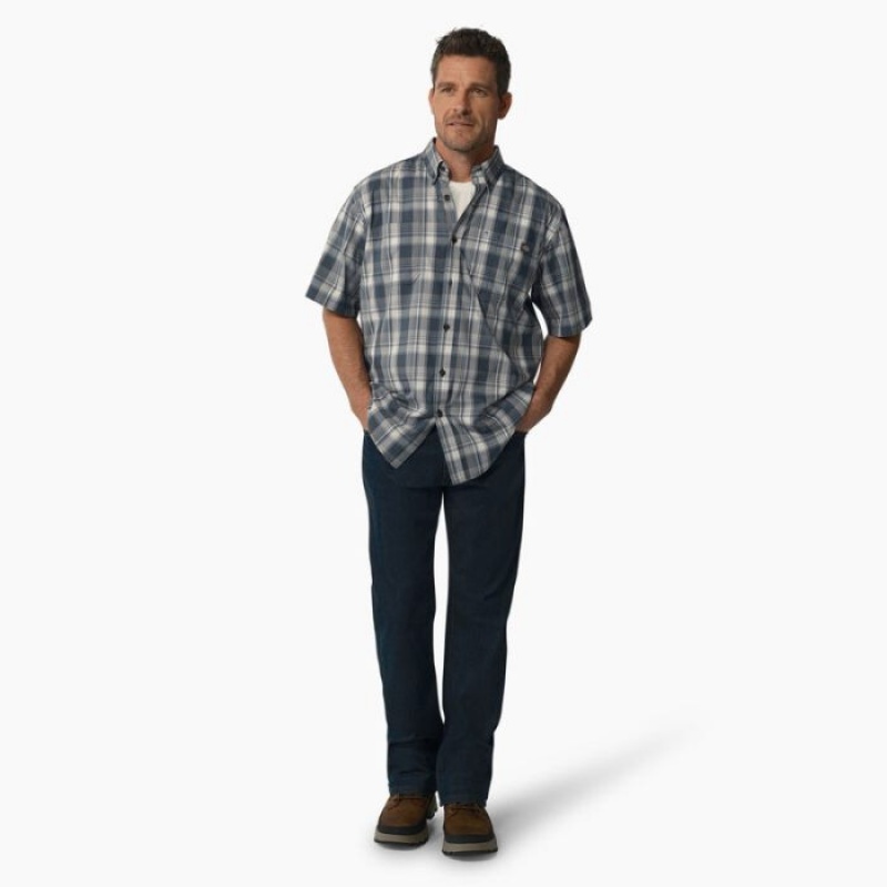 Dickies Scurte Sleeve Woven Shirt Albastri | QQAM9304
