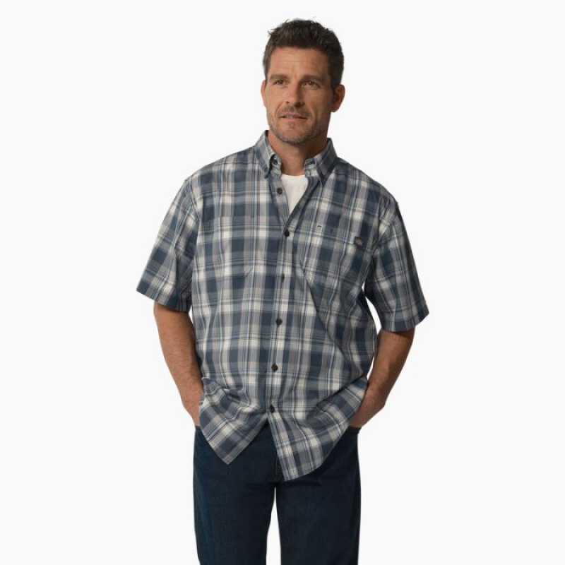 Dickies Scurte Sleeve Woven Shirt Albastri | QQAM9304