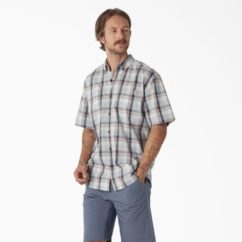 Dickies Scurte Sleeve Woven Shirt Albastri | RIXP8571