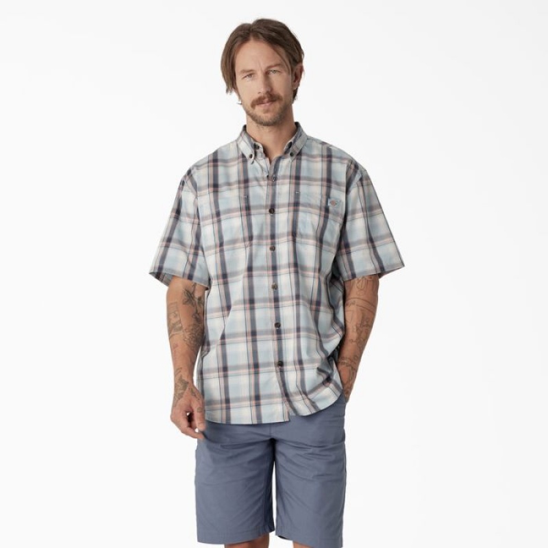 Dickies Scurte Sleeve Woven Shirt Albastri | RIXP8571