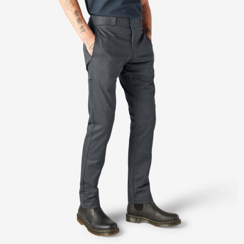 Dickies Slab Fit Double Knee Lucru Pants Gri | JBEN9483