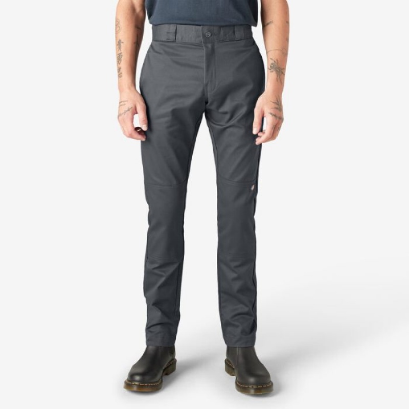 Dickies Slab Fit Double Knee Lucru Pants Gri | JBEN9483