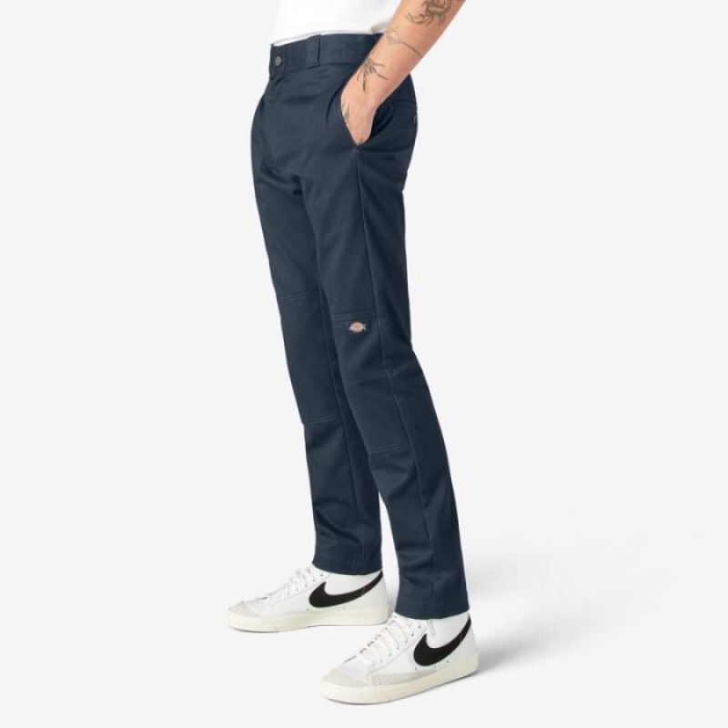 Dickies Slab Fit Double Knee Lucru Pants Bleumarin | PENA7364