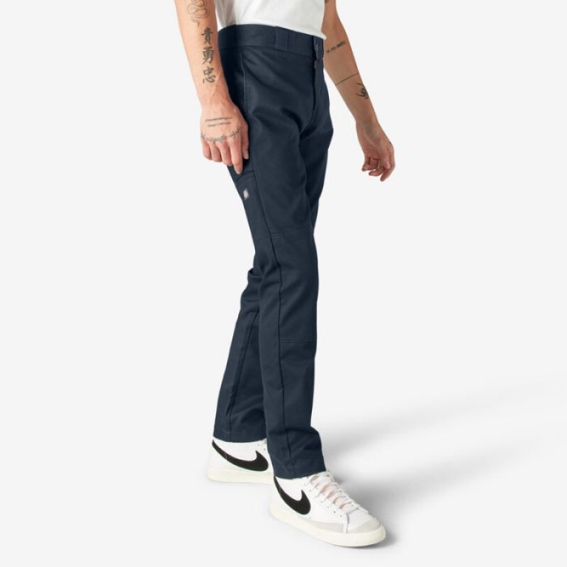 Dickies Slab Fit Double Knee Lucru Pants Bleumarin | PENA7364