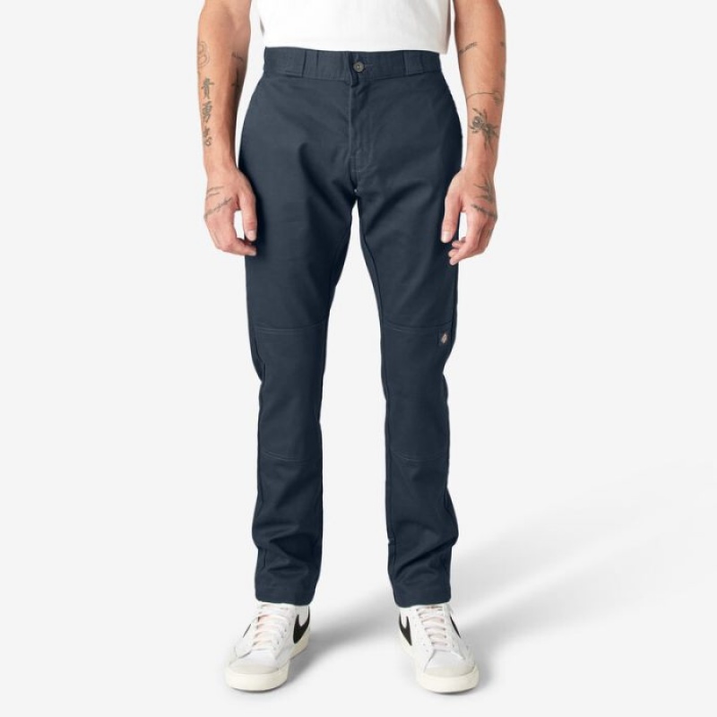 Dickies Slab Fit Double Knee Lucru Pants Bleumarin | PENA7364