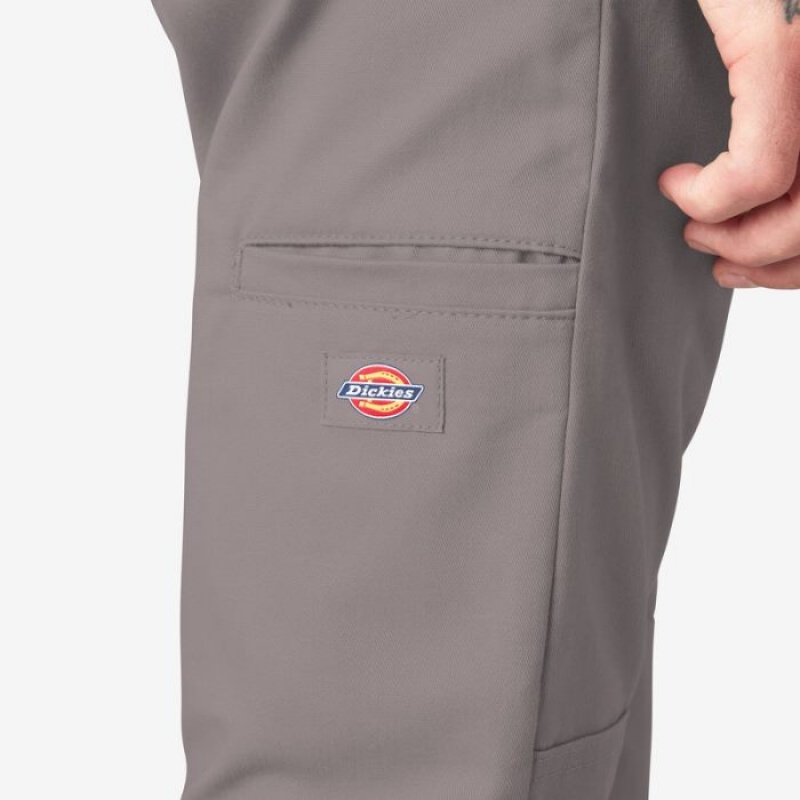 Dickies Slab Fit Double Knee Lucru Pants Argintii | BTIR7115