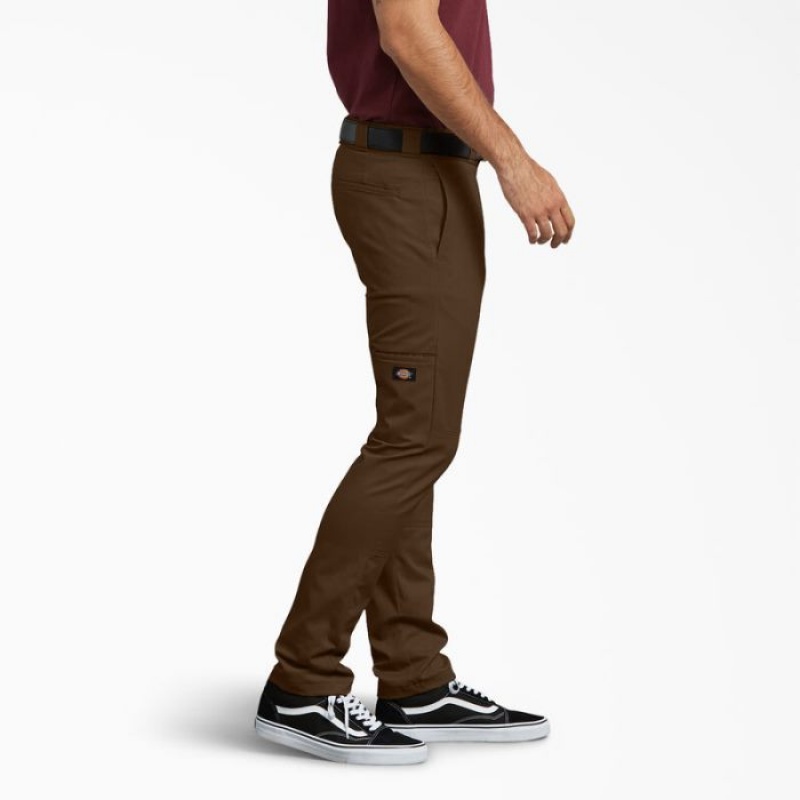 Dickies Slab Fit Double Knee Lucru Pants Maro | YVPN5892