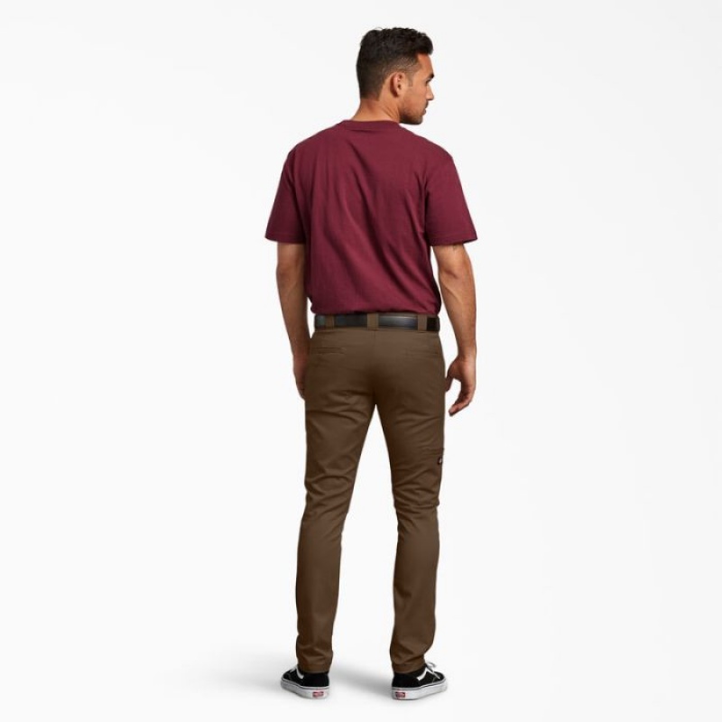 Dickies Slab Fit Double Knee Lucru Pants Maro | YVPN5892